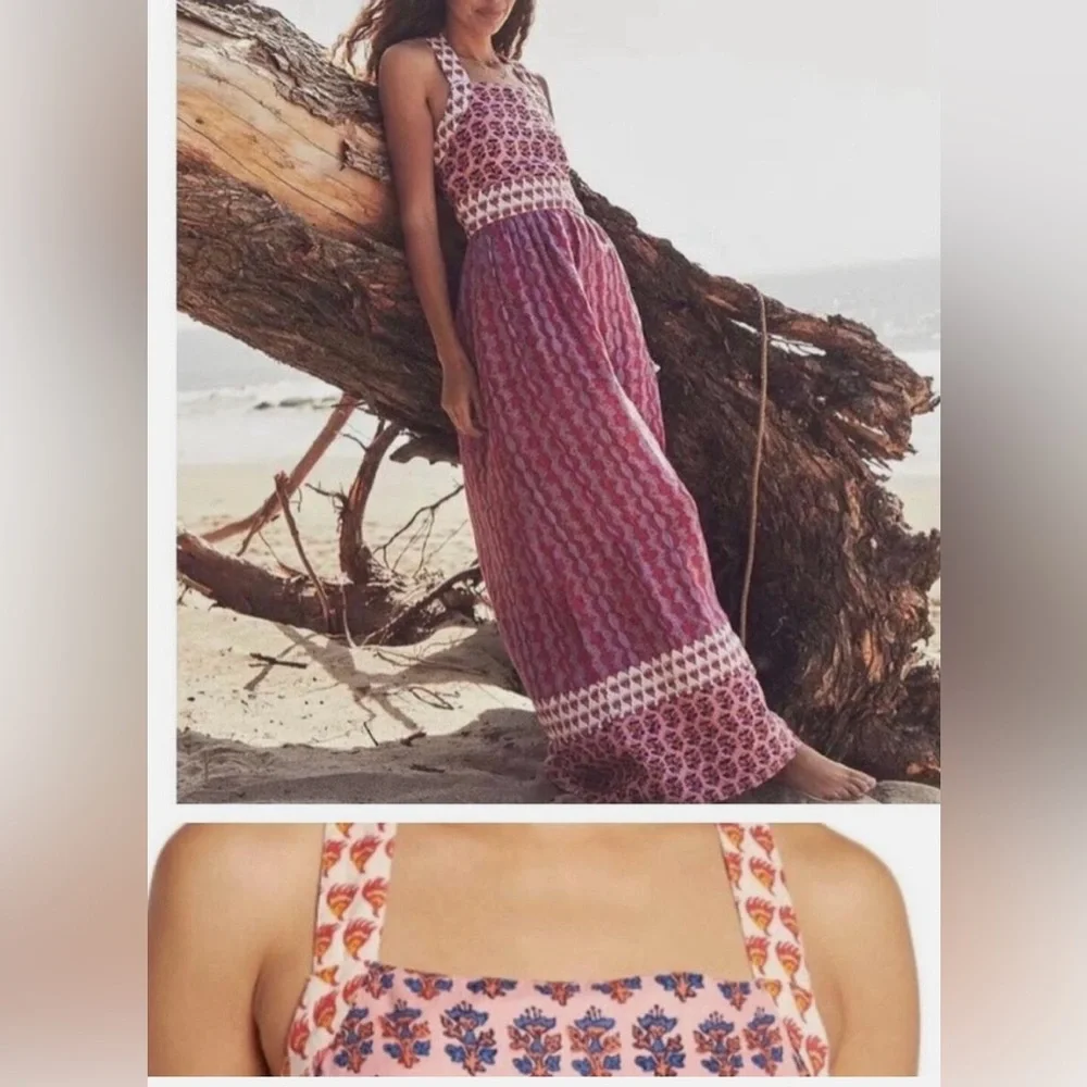 NWT faherty gracie linen dress in bali bloom - Picture 1 of 5